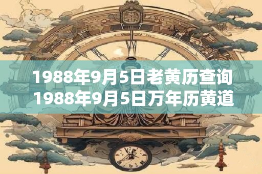 1988年9月5日老黄历查询 1988年9月5日万年历黄道吉日