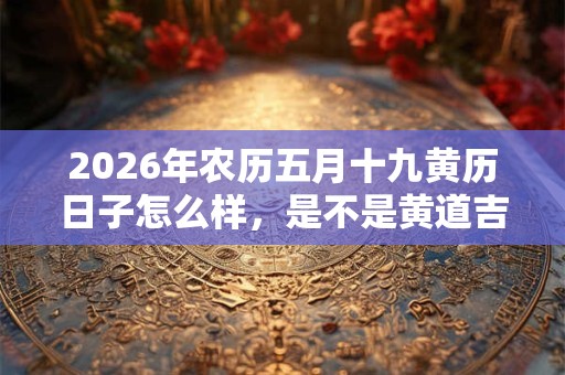 2026年农历五月十九黄历日子怎么样，是不是黄道吉日？