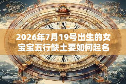 2026年7月19号出生的女宝宝五行缺土要如何起名