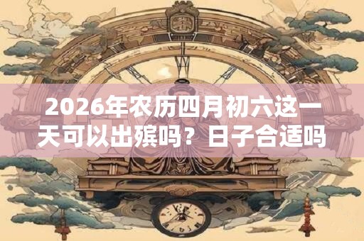 2026年农历四月初六这一天可以出殡吗？日子合适吗？