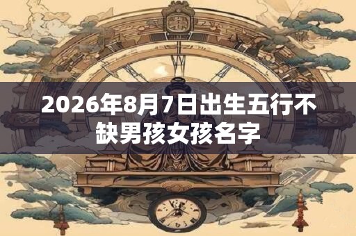 2026年8月7日出生五行不缺男孩女孩名字 2026年8月7日出生五行不缺男孩女孩名字
