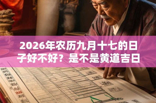 2026年农历九月十七的日子好不好？是不是黄道吉日？