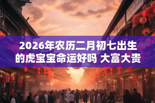 2026年农历二月初七出生的虎宝宝命运好吗 大富大贵吗