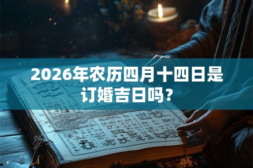 2026年农历四月十四日是订婚吉日吗？