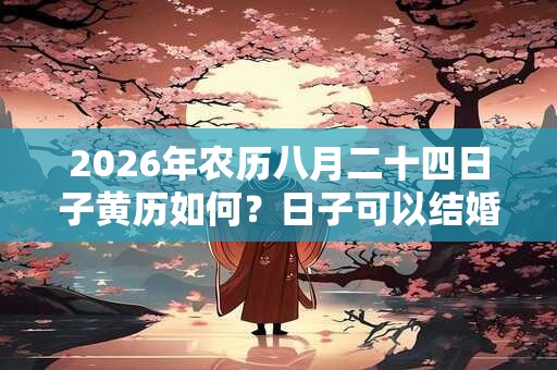 2026年农历八月二十四日子黄历如何?日子可以结婚吗? 2026年农历八月二十四日子黄历如何?日子可以结婚吗?