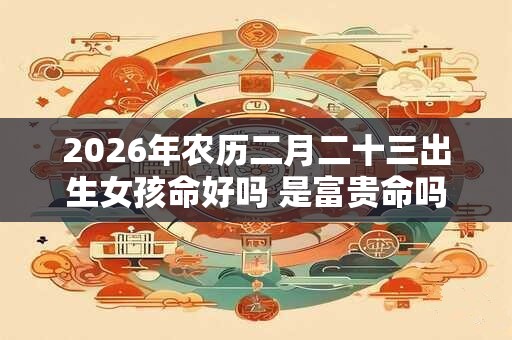 2026年农历二月二十三出生女孩命好吗 是富贵命吗