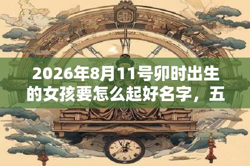 2026年8月11号卯时出生的女孩要怎么起好名字，五行属什么
