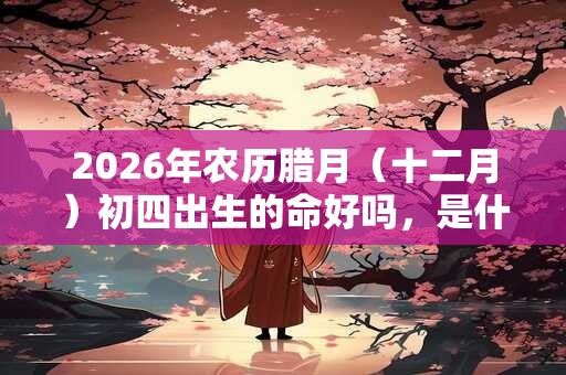 2026年农历腊月（十二月）初四出生的命好吗，是什么星座？
