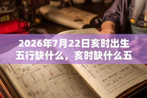 2026年7月22日亥时出生五行缺什么，亥时缺什么五行