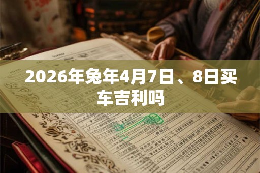 2026年兔年4月7日、8日买车吉利吗 2026年兔年4月7日、8日买车吉利吗