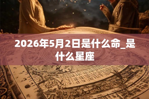 2026年5月2日是什么命_是什么星座