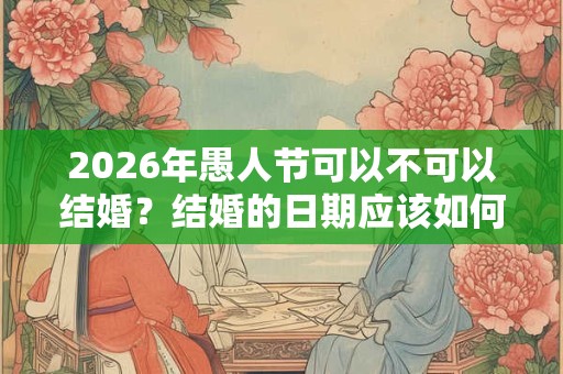 2026年愚人节可以不可以结婚？结婚的日期应该如何选择？