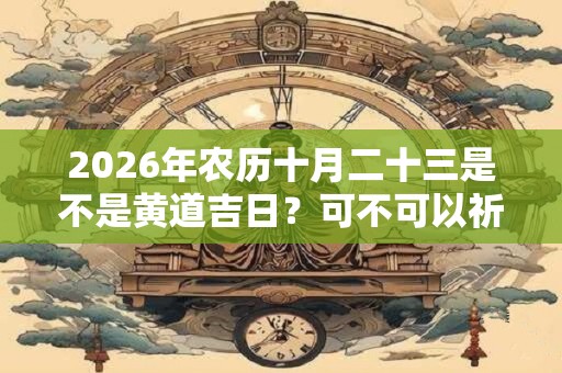2026年农历十月二十三是不是黄道吉日?可不可以祈福? 2026年农历十月二十三是不是黄道吉日?可不可以祈福?