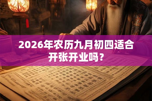 2026年农历九月初四适合开张开业吗? 2026年农历九月初四适合开张开业吗?