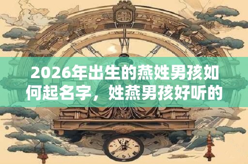 2026年出生的燕姓男孩如何起名字，姓燕男孩好听的名字