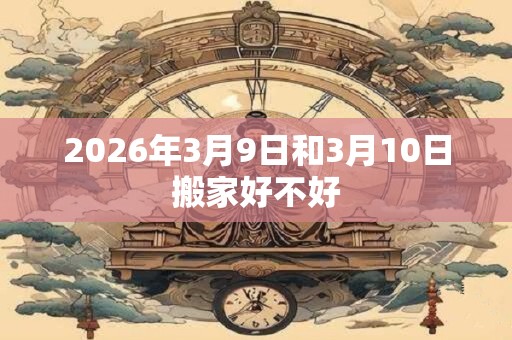 2026年3月9日和3月10日搬家好不好