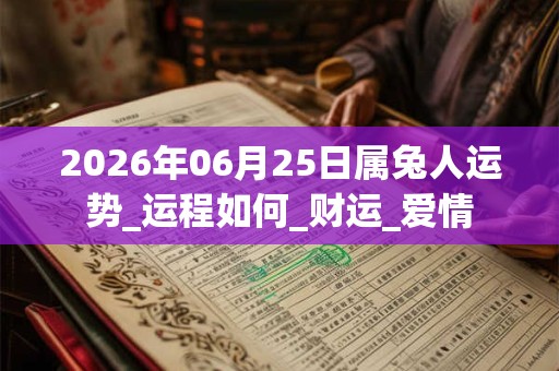 2026年06月25日属兔人运势_运程如何_财运_爱情 2026年06月25日属兔人运势_运程如何_财运_爱情
