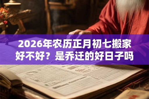 2026年农历正月初七搬家好不好？是乔迁的好日子吗？