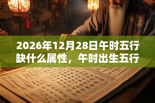 2026年12月28日午时五行缺什么属性,午时出生五行缺什么 2026年12月28日午时五行缺什么属性,午时出生五行缺什么