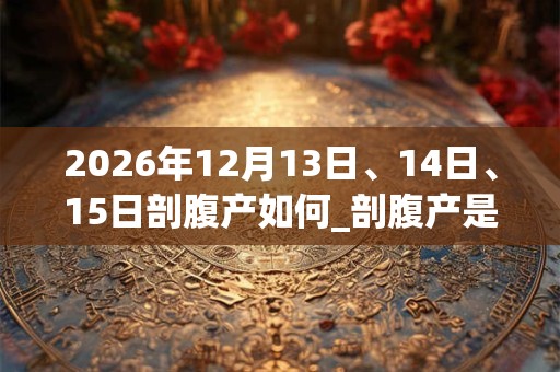 2026年12月13日、14日、15日剖腹产如何_剖腹产是吉日吗