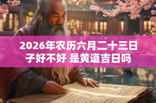 2026年农历六月二十三日子好不好 是黄道吉日吗