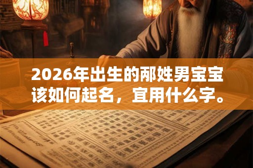 2026年出生的邴姓男宝宝该如何起名，宜用什么字。