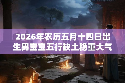 2026年农历五月十四日出生男宝宝五行缺土稳重大气名字推荐
