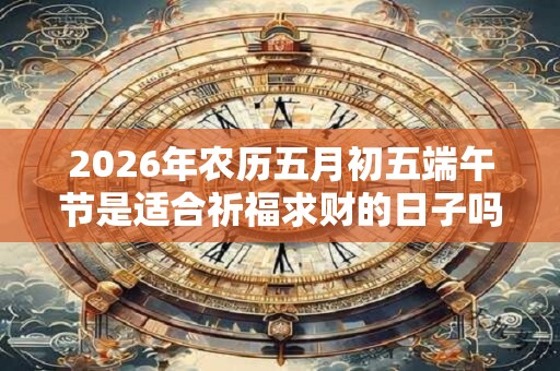 2026年农历五月初五端午节是适合祈福求财的日子吗? 2026年农历五月初五端午节是适合祈福求财的日子吗?