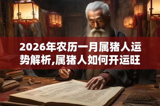 2026年农历一月属猪人运势解析,属猪人如何开运旺运？