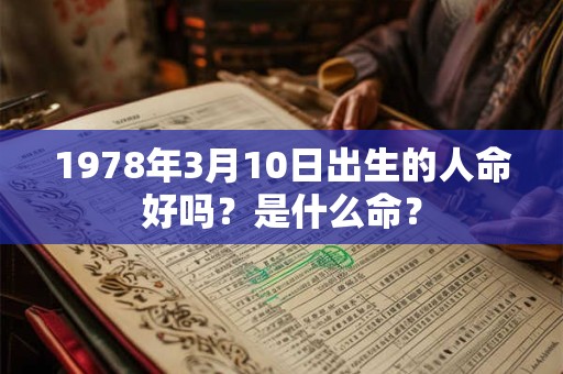 1978年3月10日出生的人命好吗？是什么命？