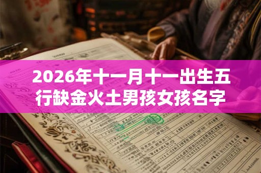 2026年十一月十一出生五行缺金火土男孩女孩名字