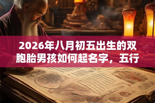 2026年八月初五出生的双胞胎男孩如何起名字,五行属什么? 2026年八月初五出生的双胞胎男孩如何起名字,五行属什么?