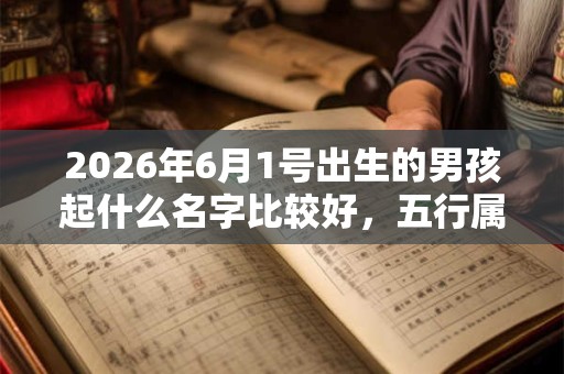 2026年6月1号出生的男孩起什么名字比较好，五行属什么