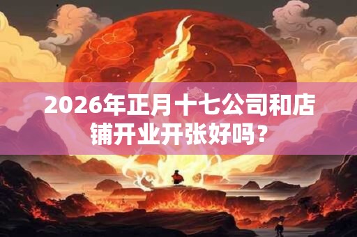 2026年正月十七公司和店铺开业开张好吗？