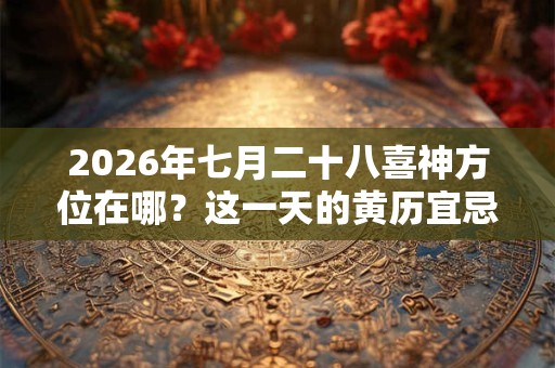 2026年七月二十八喜神方位在哪？这一天的黄历宜忌如何