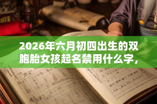 2026年六月初四出生的双胞胎女孩起名禁用什么字，五行属什么