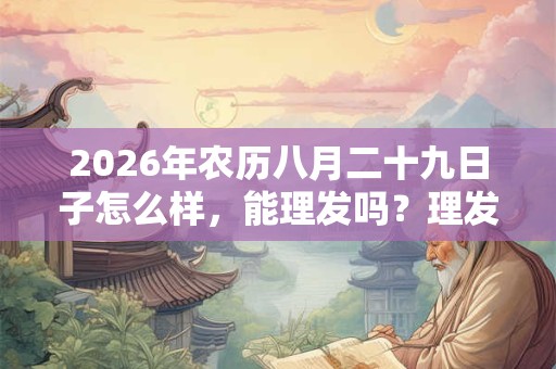 2026年农历八月二十九日子怎么样,能理发吗?理发注意事项? 2026年农历八月二十九日子怎么样,能理发吗?理发注意事项?