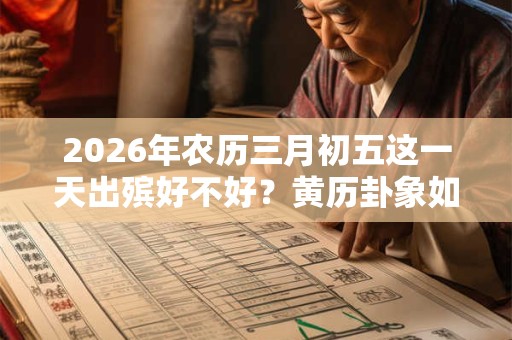 2026年农历三月初五这一天出殡好不好?黄历卦象如何? 2026年农历三月初五这一天出殡好不好?黄历卦象如何?