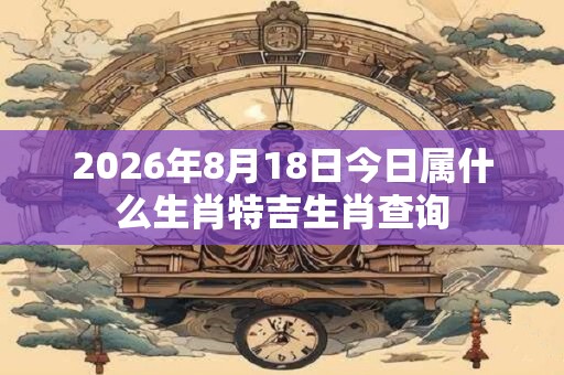 2026年8月18日今日属什么生肖特吉生肖查询