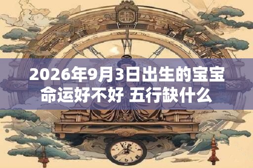 2026年9月3日出生的宝宝命运好不好 五行缺什么