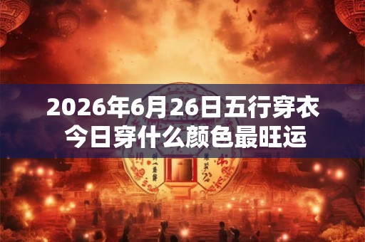 2026年6月26日五行穿衣 今日穿什么颜色最旺运 2026年6月26日五行穿衣 今日穿什么颜色最旺运