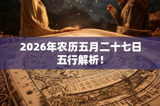 2026年农历五月二十七日五行解析！