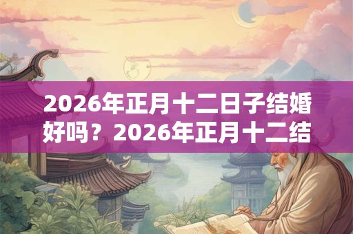 2026年正月十二日子结婚好吗？2026年正月十二结婚几点好？