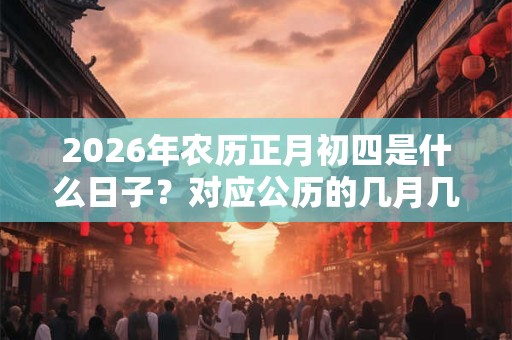 2026年农历正月初四是什么日子?对应公历的几月几号? 2026年农历正月初四是什么日子?对应公历的几月几号?