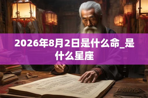 2026年8月2日是什么命_是什么星座 2026年8月2日是什么命_是什么星座