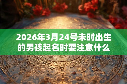 2026年3月24号未时出生的男孩起名时要注意什么 2026年3月24号未时出生的男孩起名时要注意什么
