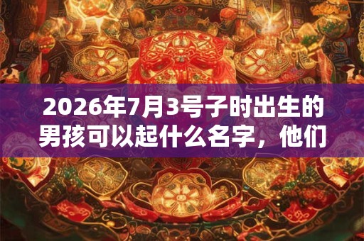 2026年7月3号子时出生的男孩可以起什么名字，他们的五行又是什么