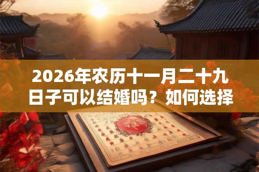 2026年农历十一月二十九日子可以结婚吗？如何选择吉日？