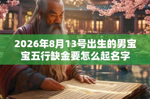 2026年8月13号出生的男宝宝五行缺金要怎么起名字 2026年8月13号出生的男宝宝五行缺金要怎么起名字
