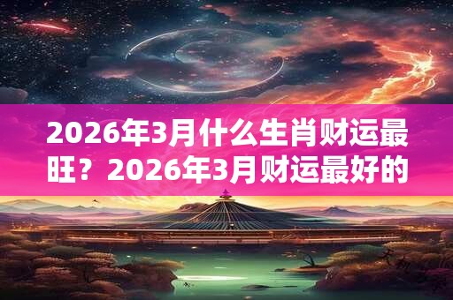 2026年3月什么生肖财运最旺？2026年3月财运最好的生肖